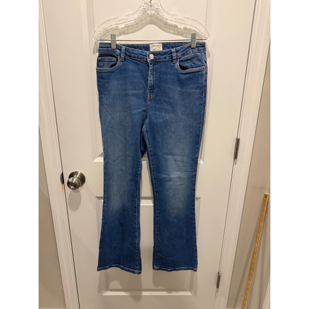 Maison 123 Womens Jeans High Rise Flared Blue Size 40